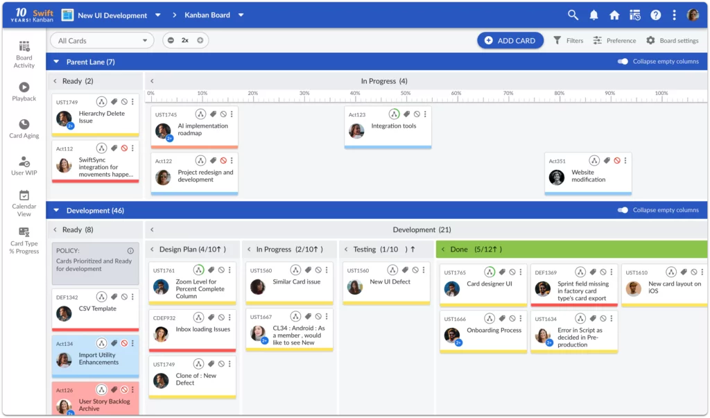 View on SwiftKanban dashboard